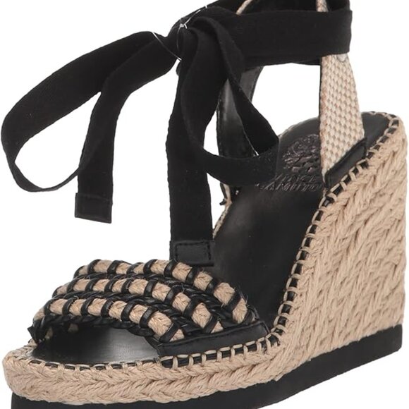 Vince Camuto Shoes - Vince Camuto Brisshel Sandal Blk/Natural Wedge Sandal NWT Size 6.5M